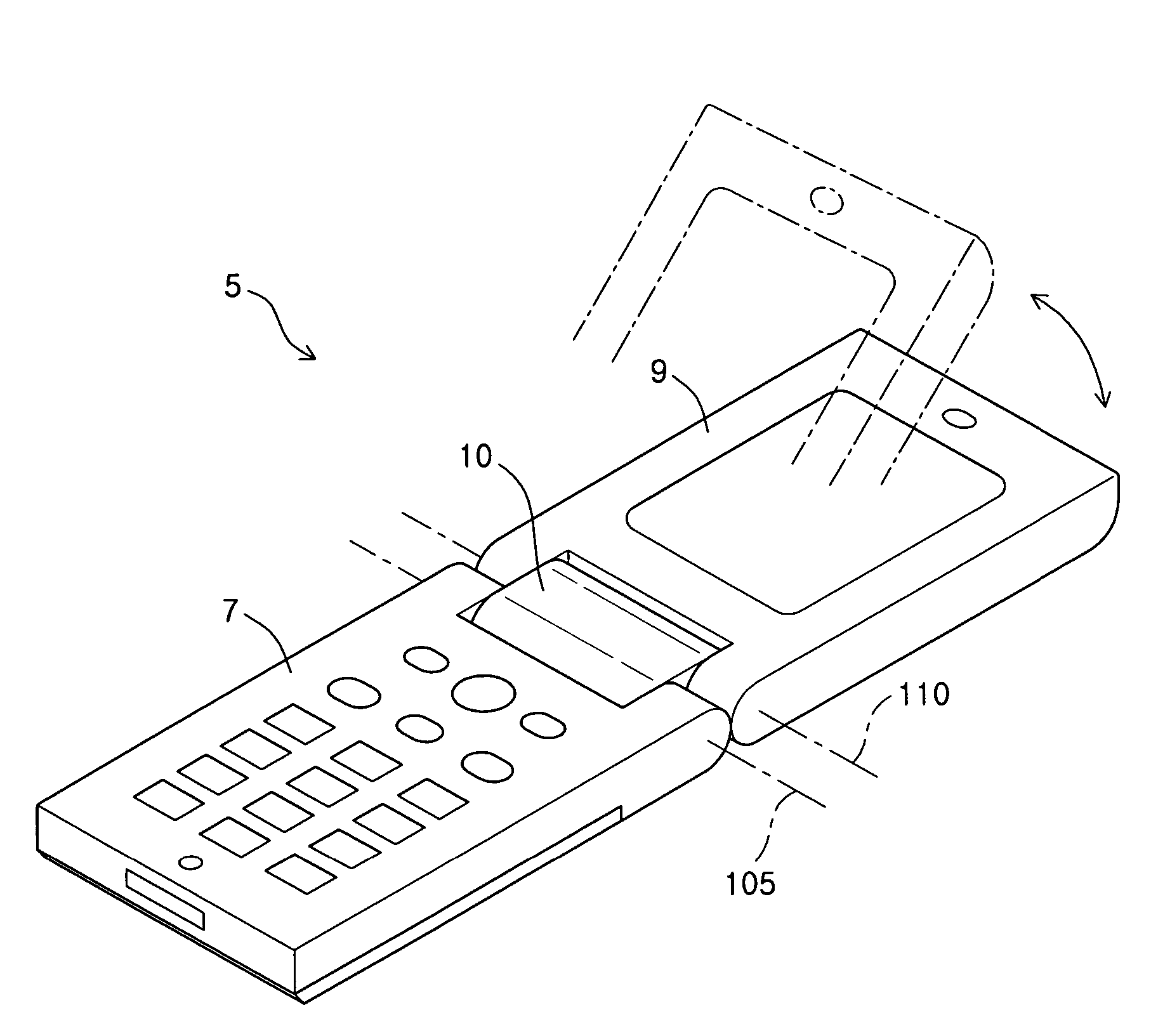 Hand-held electronic device including hinge device