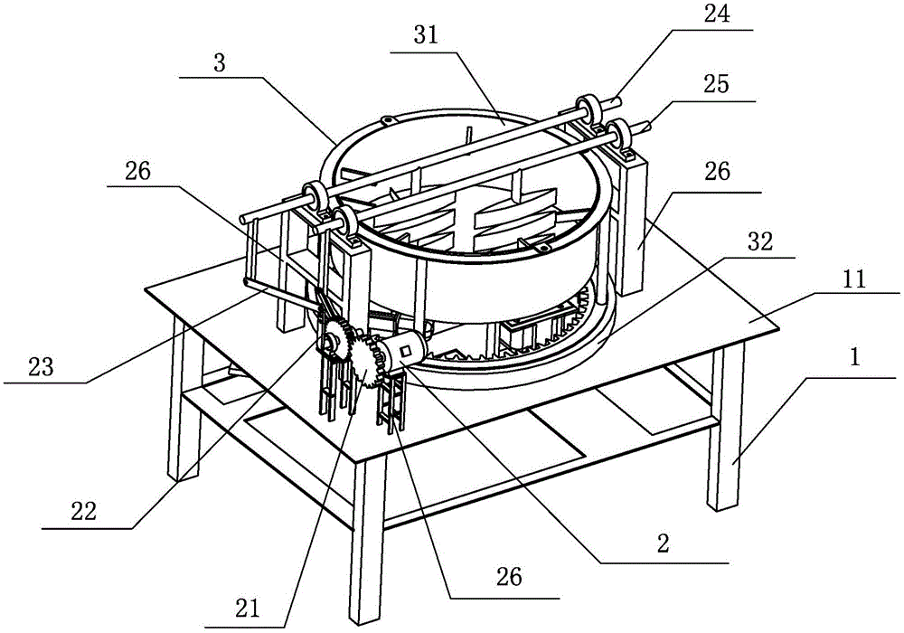 Double-shaft swing type high-thickness material stirrer