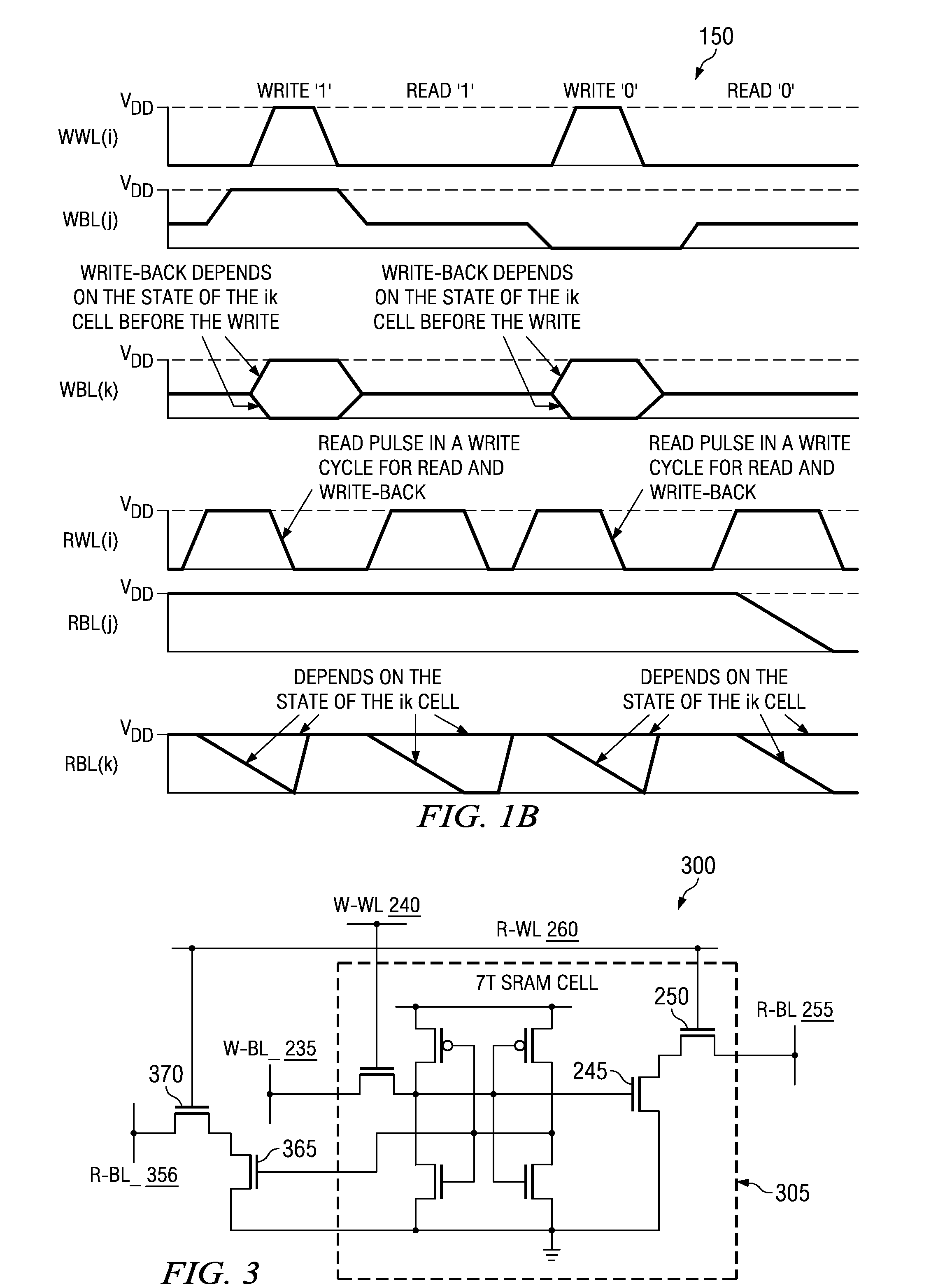 Seven transistor SRAM cell