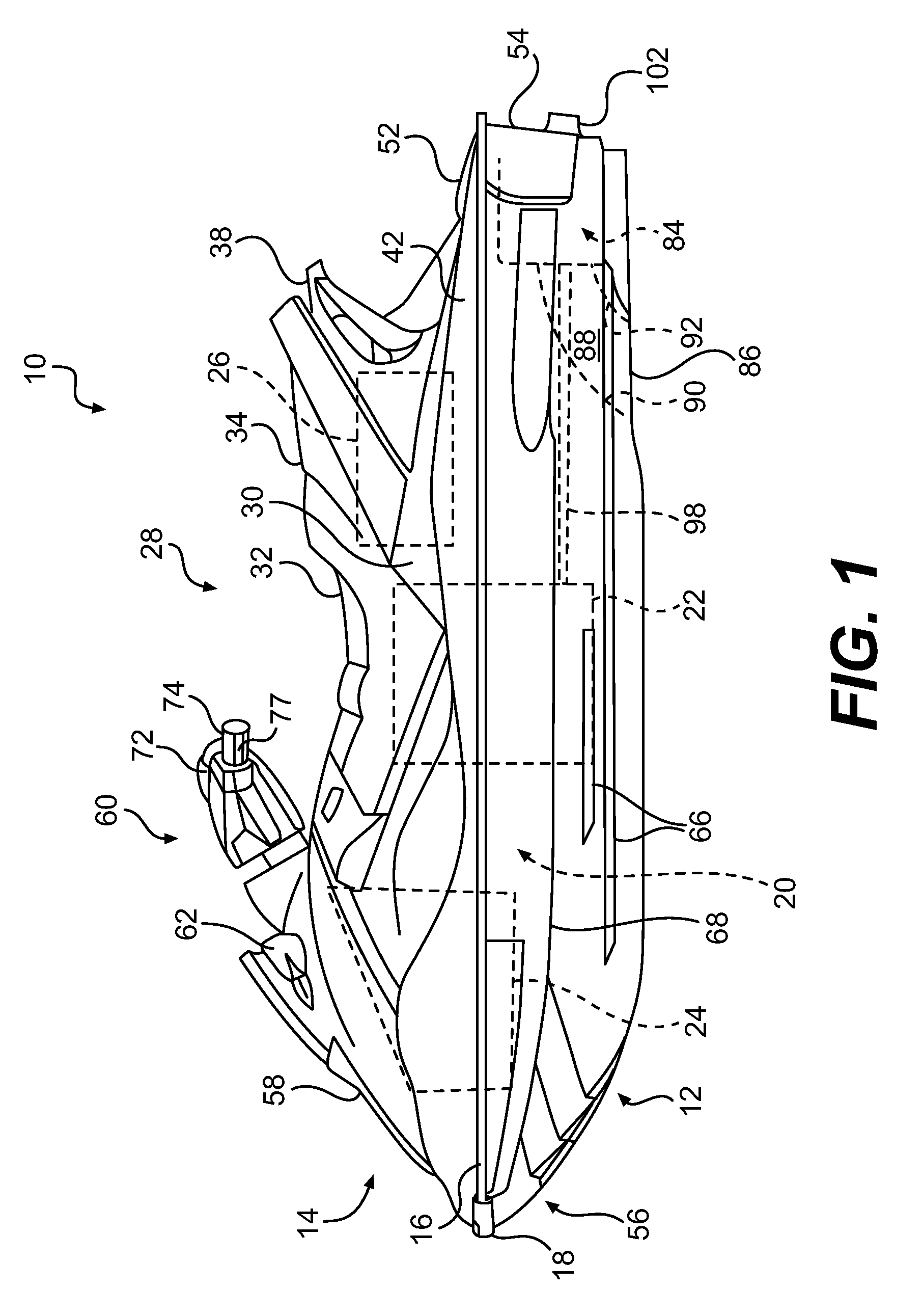 Watercraft with steer-responsive reverse gate