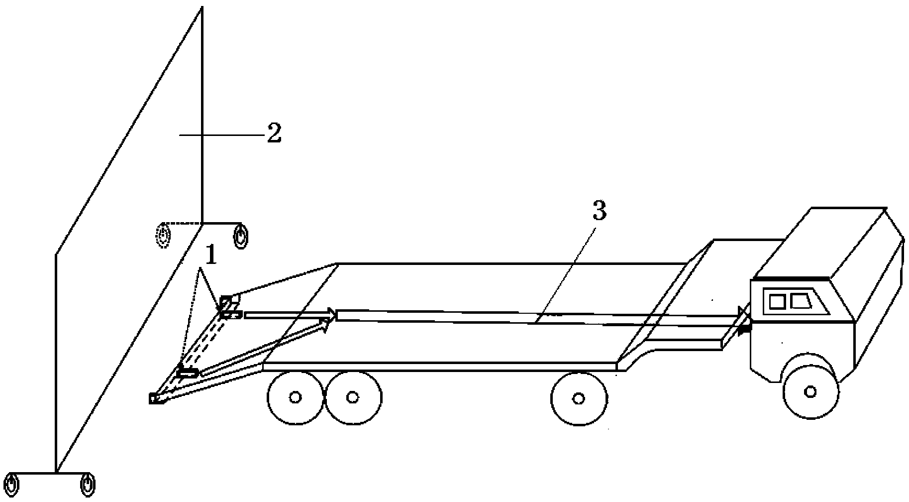 High-precision backing control system of heavy truck