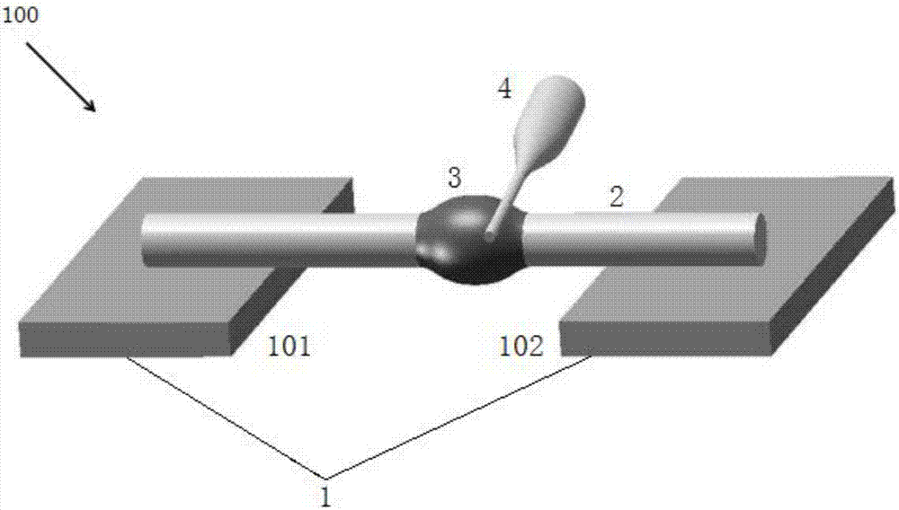 Micro-fiber probe loss modulation-based polymer bottle micro-cavity single-mode laser component