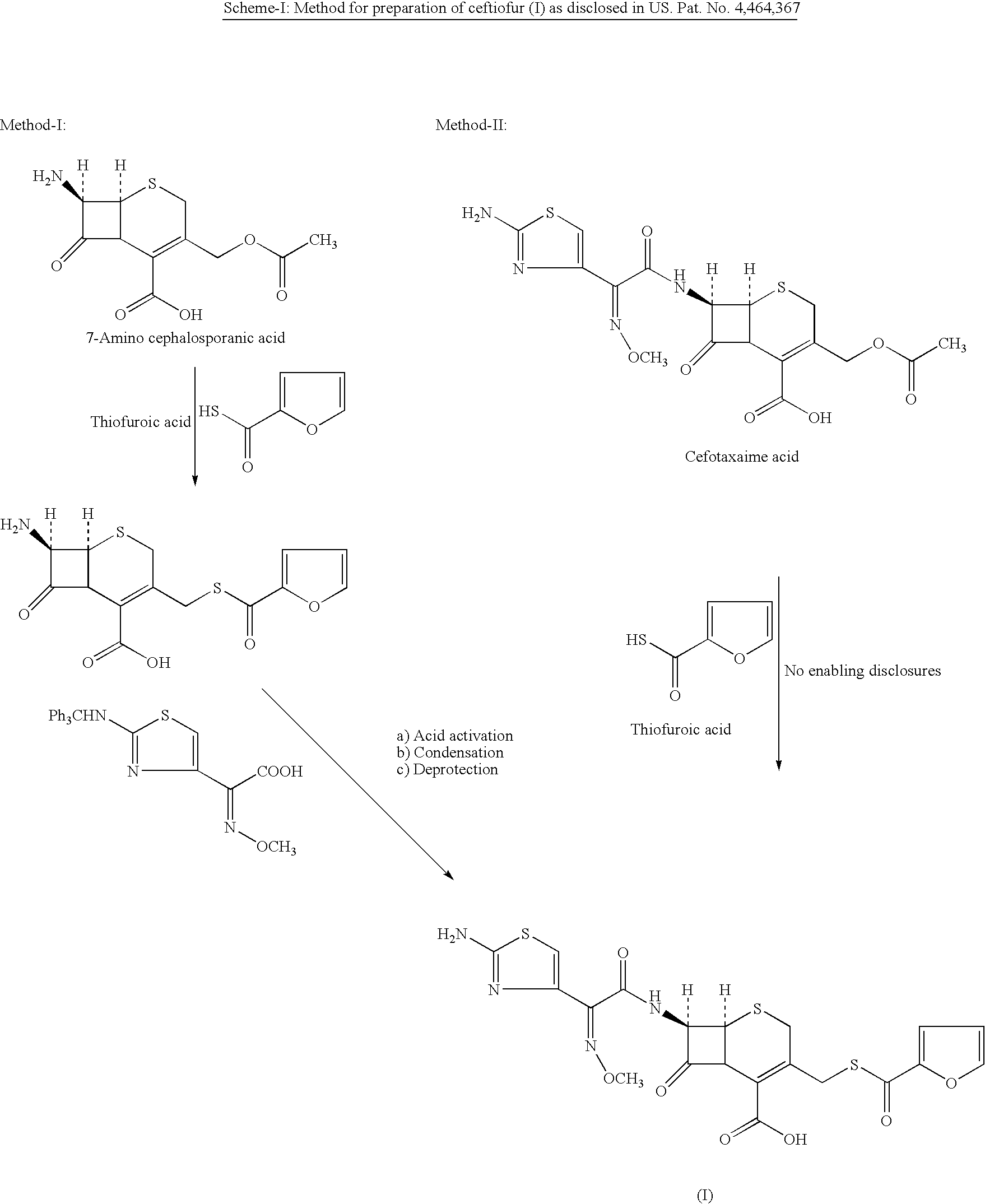 Method for manufacture of ceftiofur