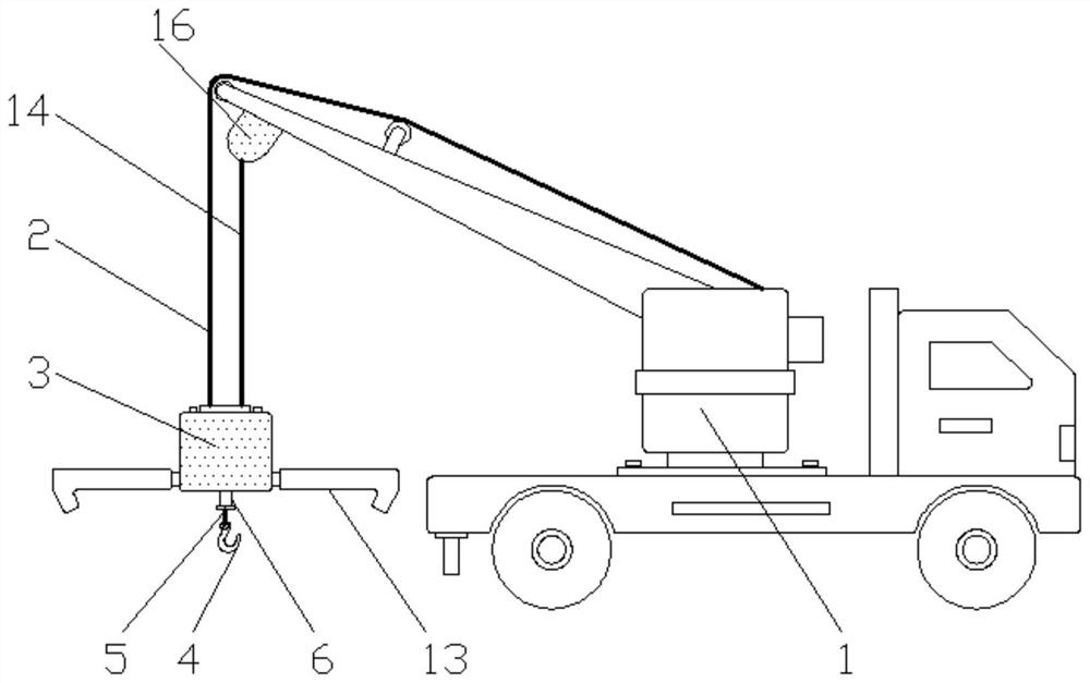 Self-adaptive fixed prefabricated building steel hoisting device