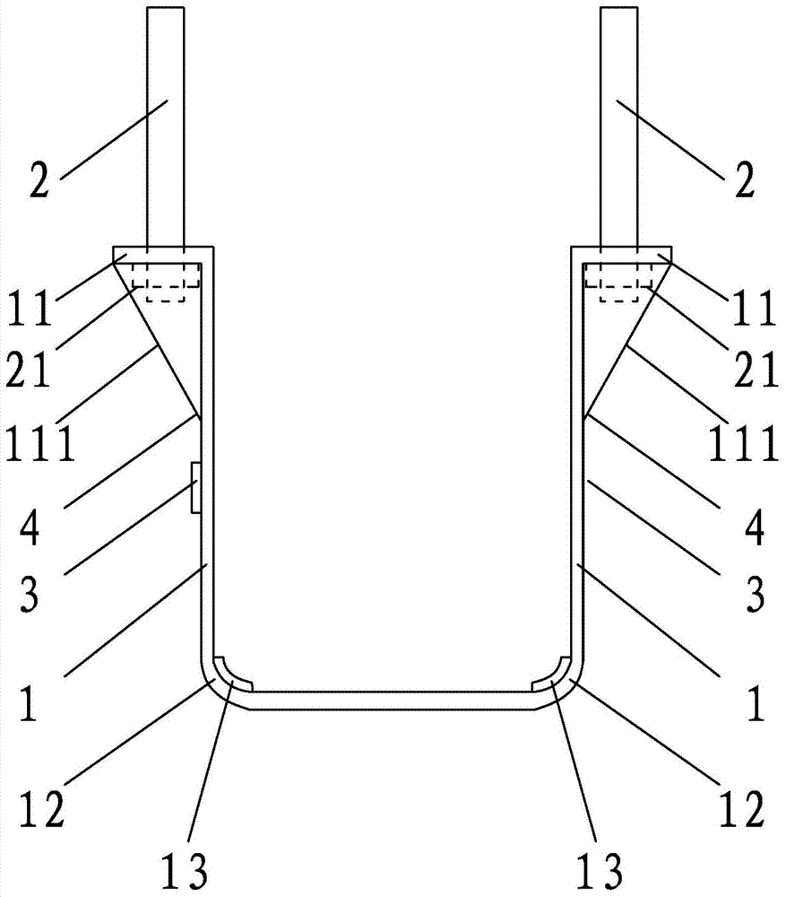 Method for constructing fastening device of reinforced concrete girder and floor slab