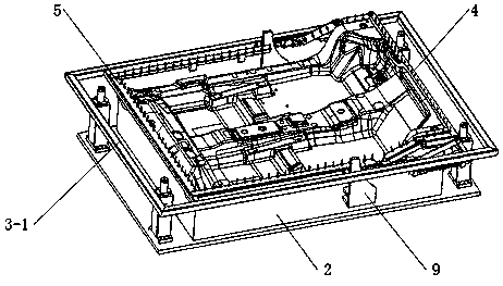 Deformable nail frame for carpet forming die