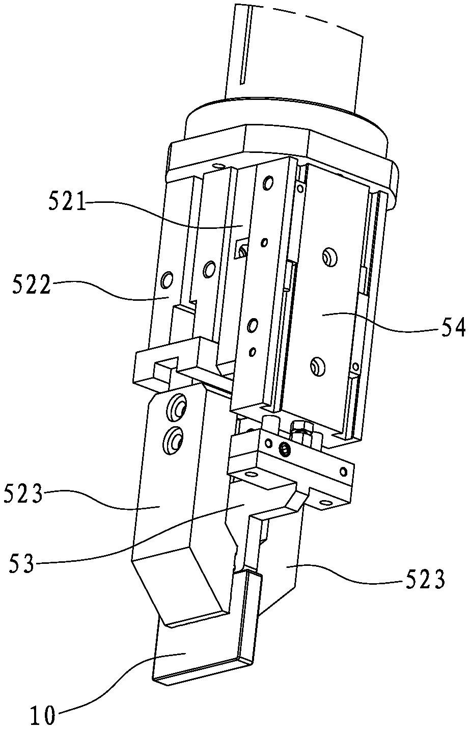 Mechanism for automatically loading motor magnetic steel sheets