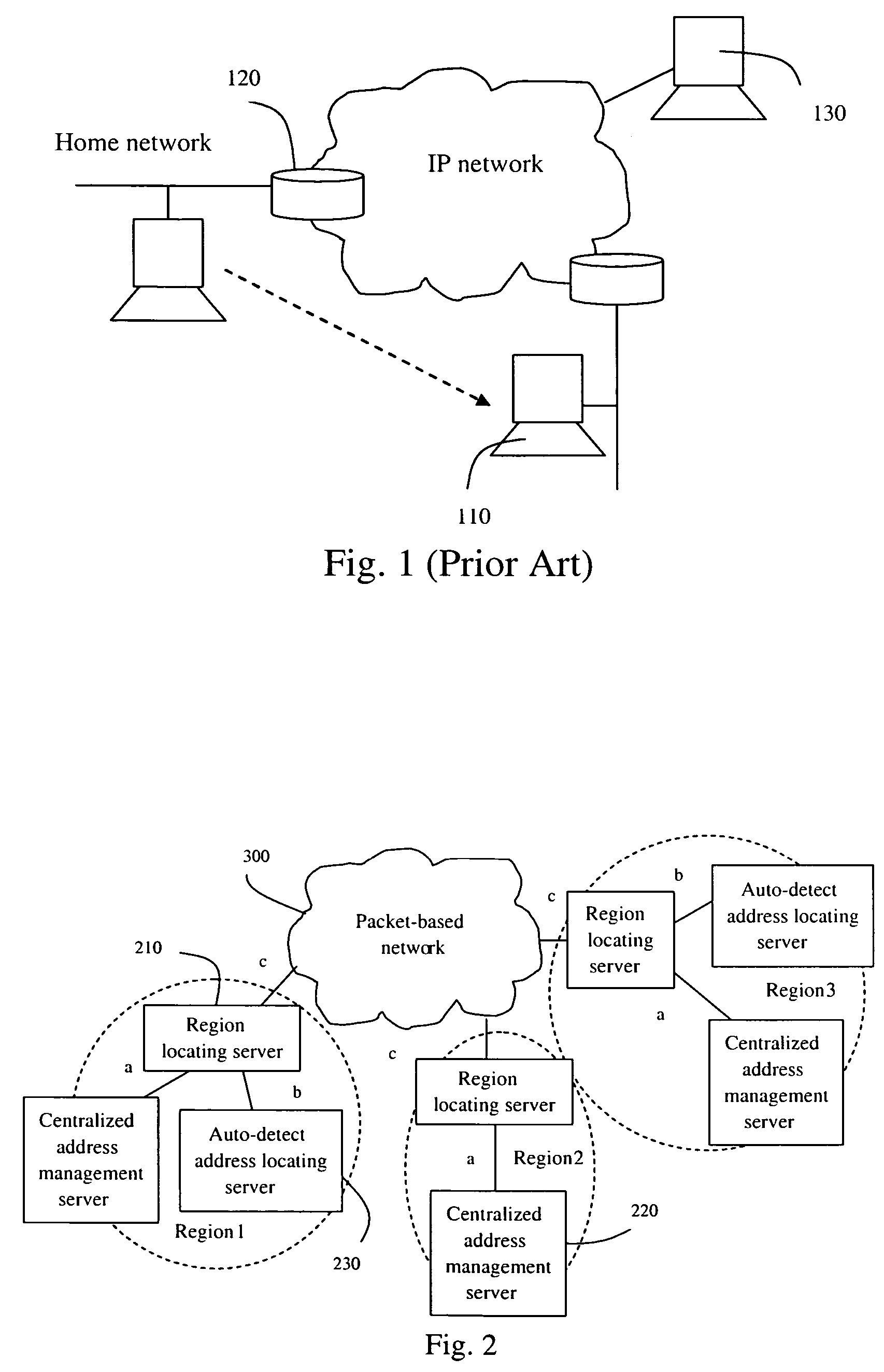 User locating system, method and server in packet-based network