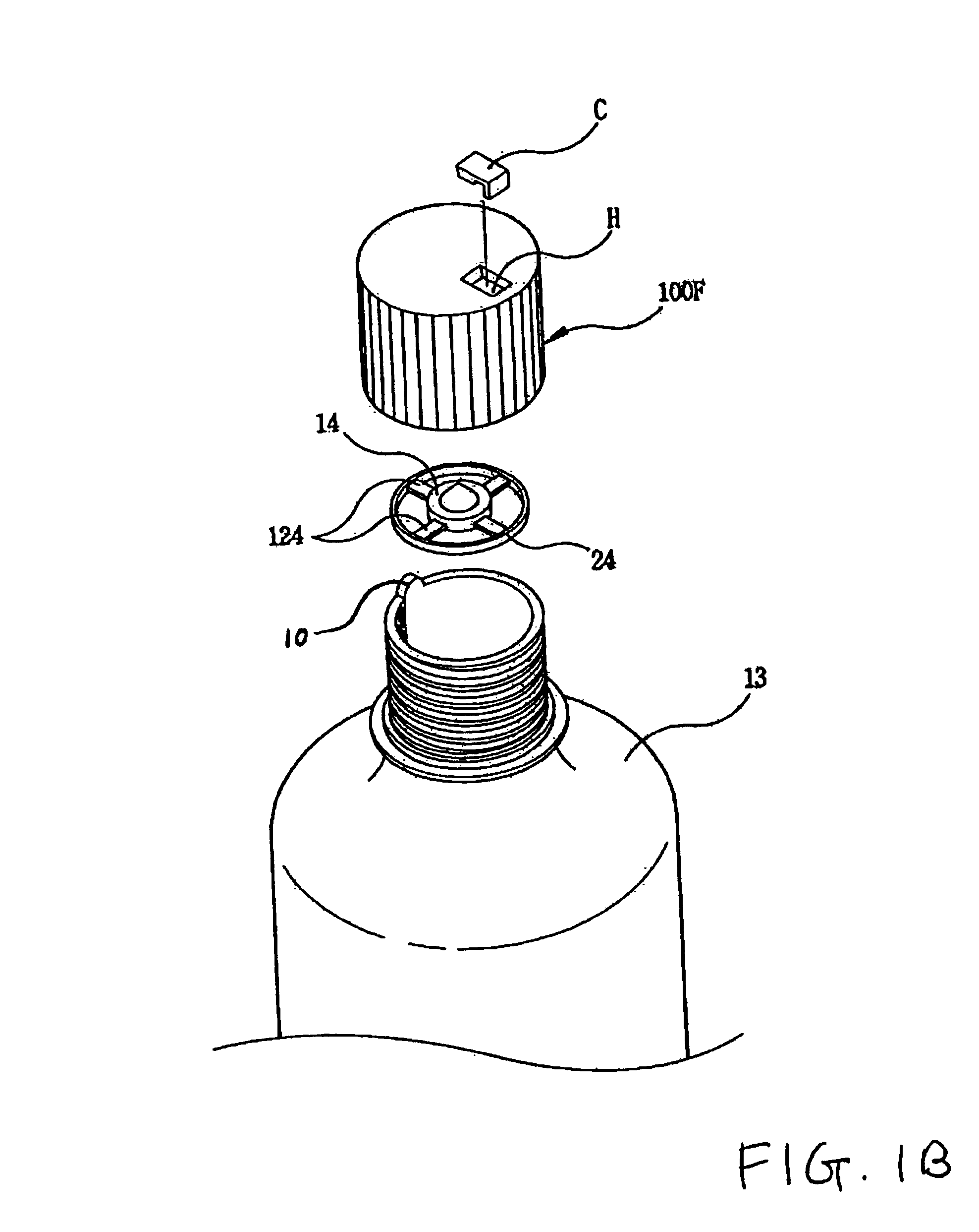 Cap device for mixing different kinds of materials separately contained therein and in bottle