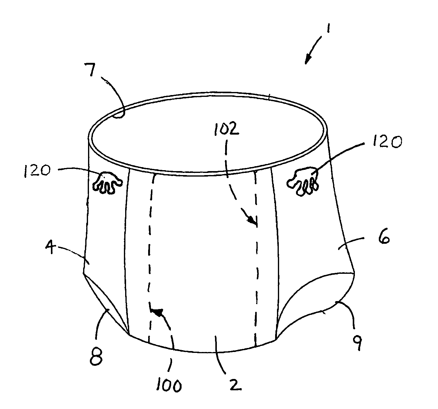 Pull-on wearable article with informational image