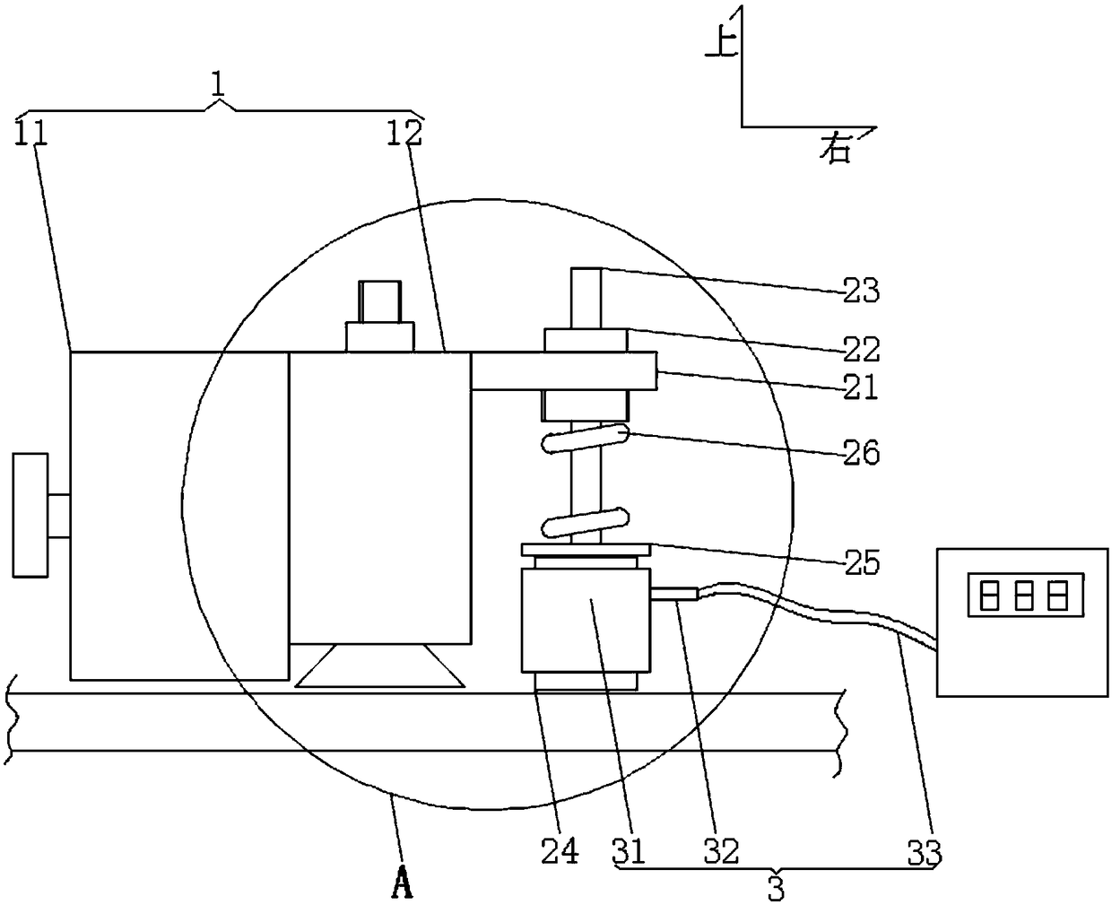 Epoxy resin heating and pressurizing device