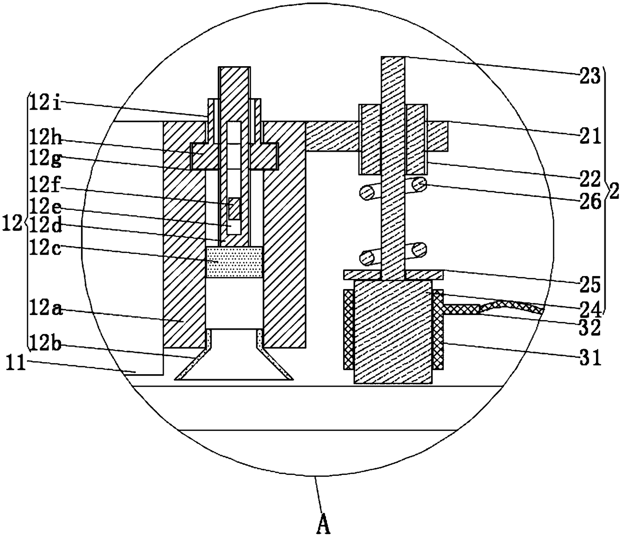 Epoxy resin heating and pressurizing device