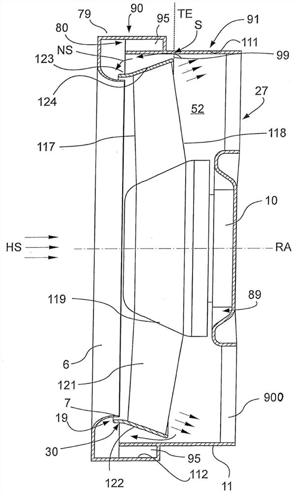 Diagonal fan having an optimized housing