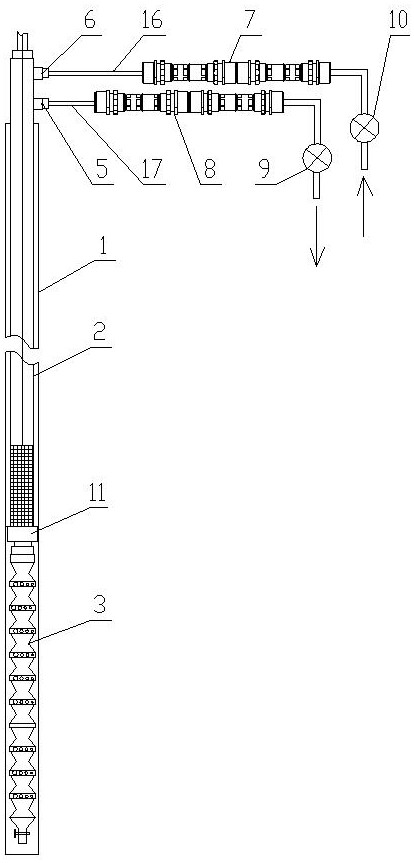 Coal bed gas mining coal powder discharge device