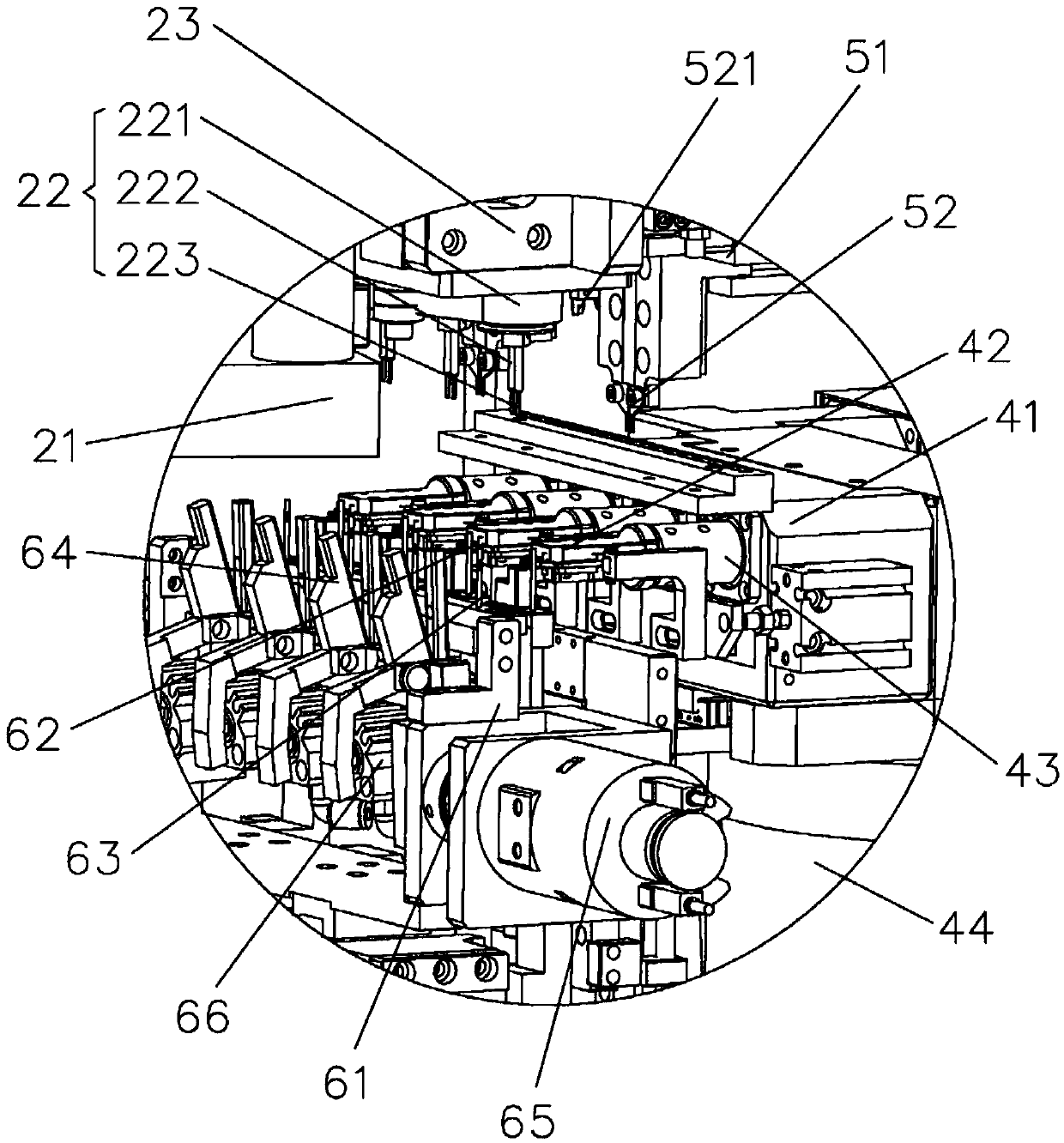 Automatic winding machine and assembling and packaging machine for surface-mounted inductors