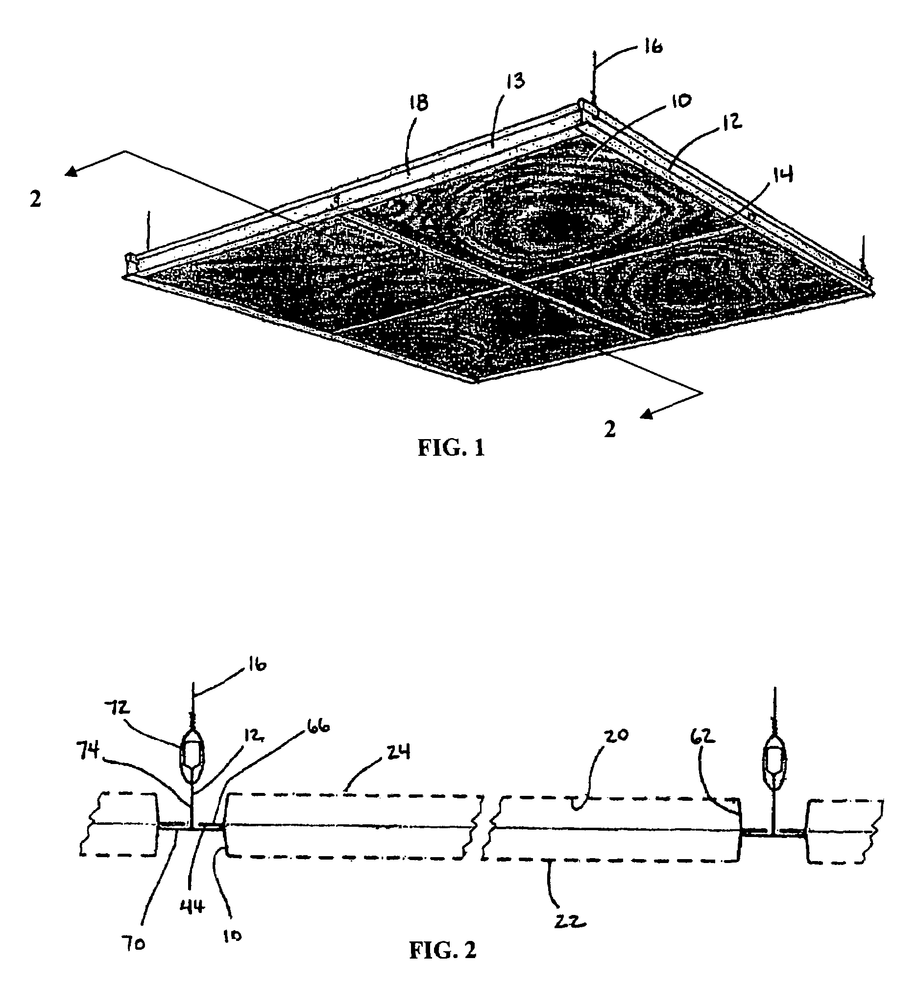 Moiré ceiling panels