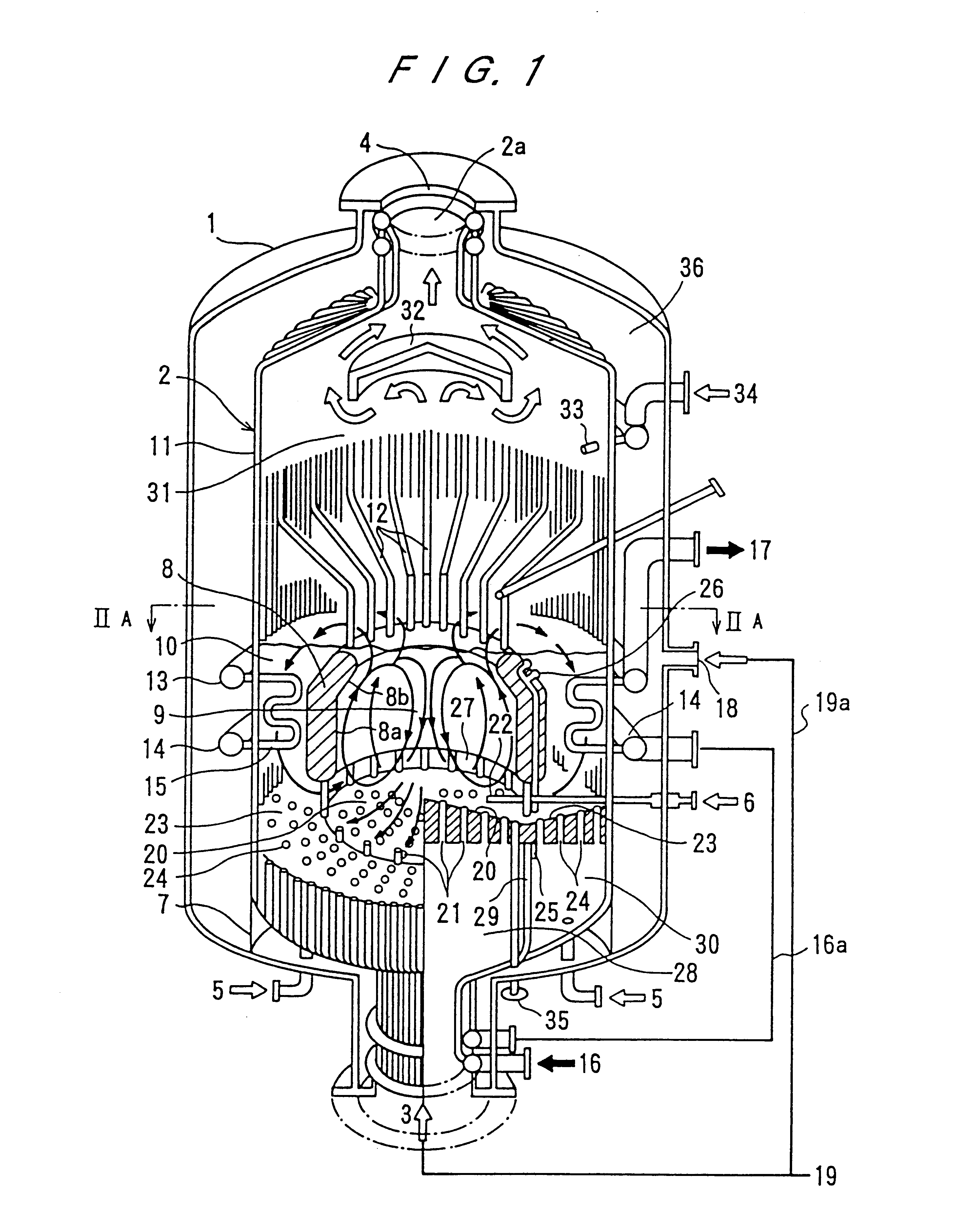 Pressurized internal circulating fluidized-bed boiler