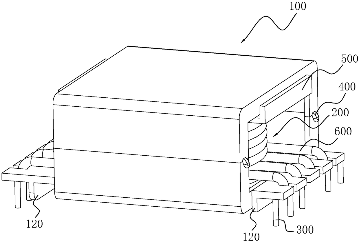 The invention relates to a transformer and a skeleton structure thereof, which can avoid virtual welding of the transformer