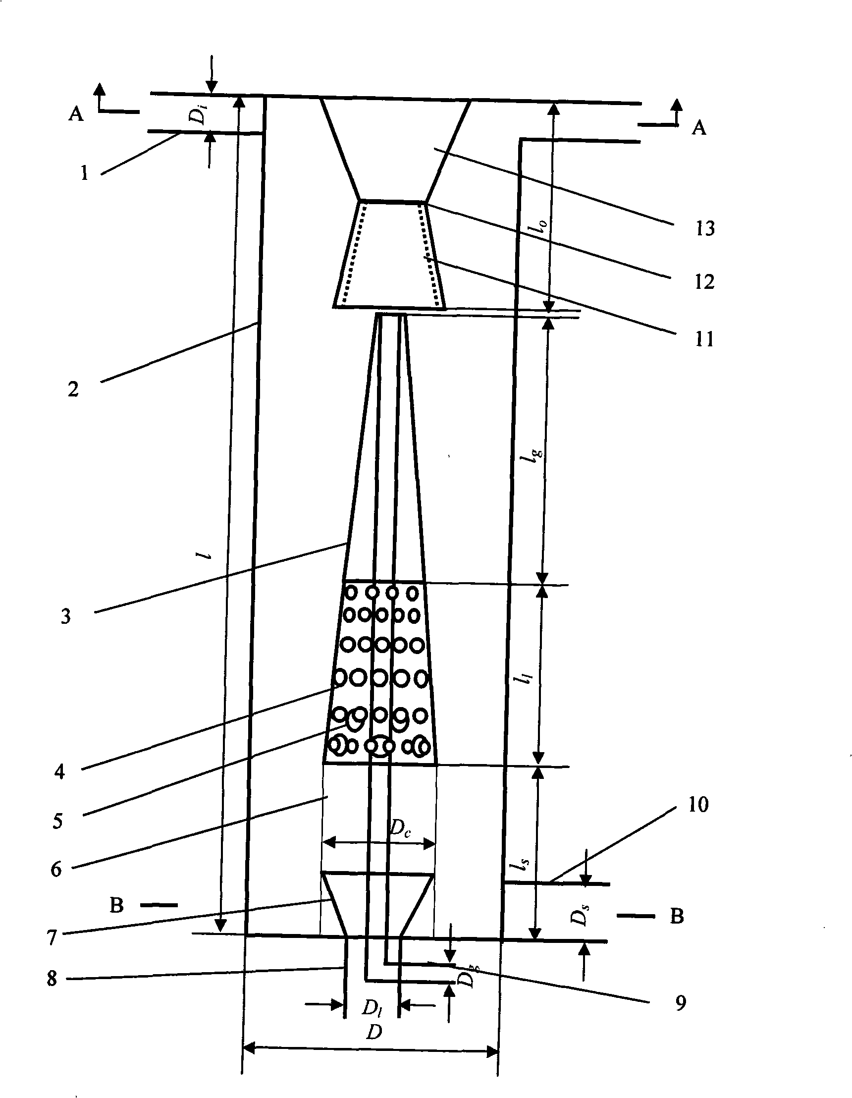 Gas-liquid-solid three-phase separator