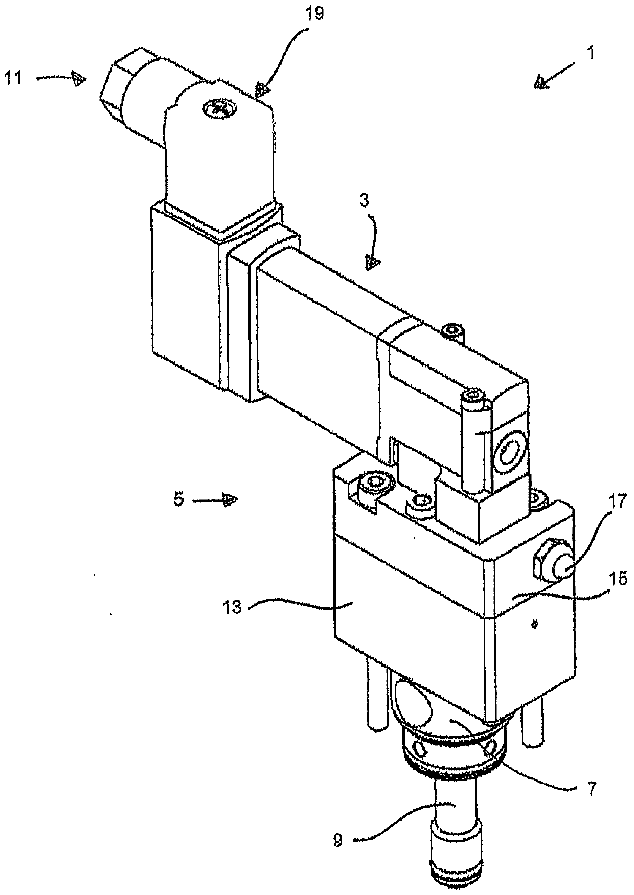 Dispensing modules, applicator heads and nozzle holders for dispensing fluids, especially hot melt adhesives