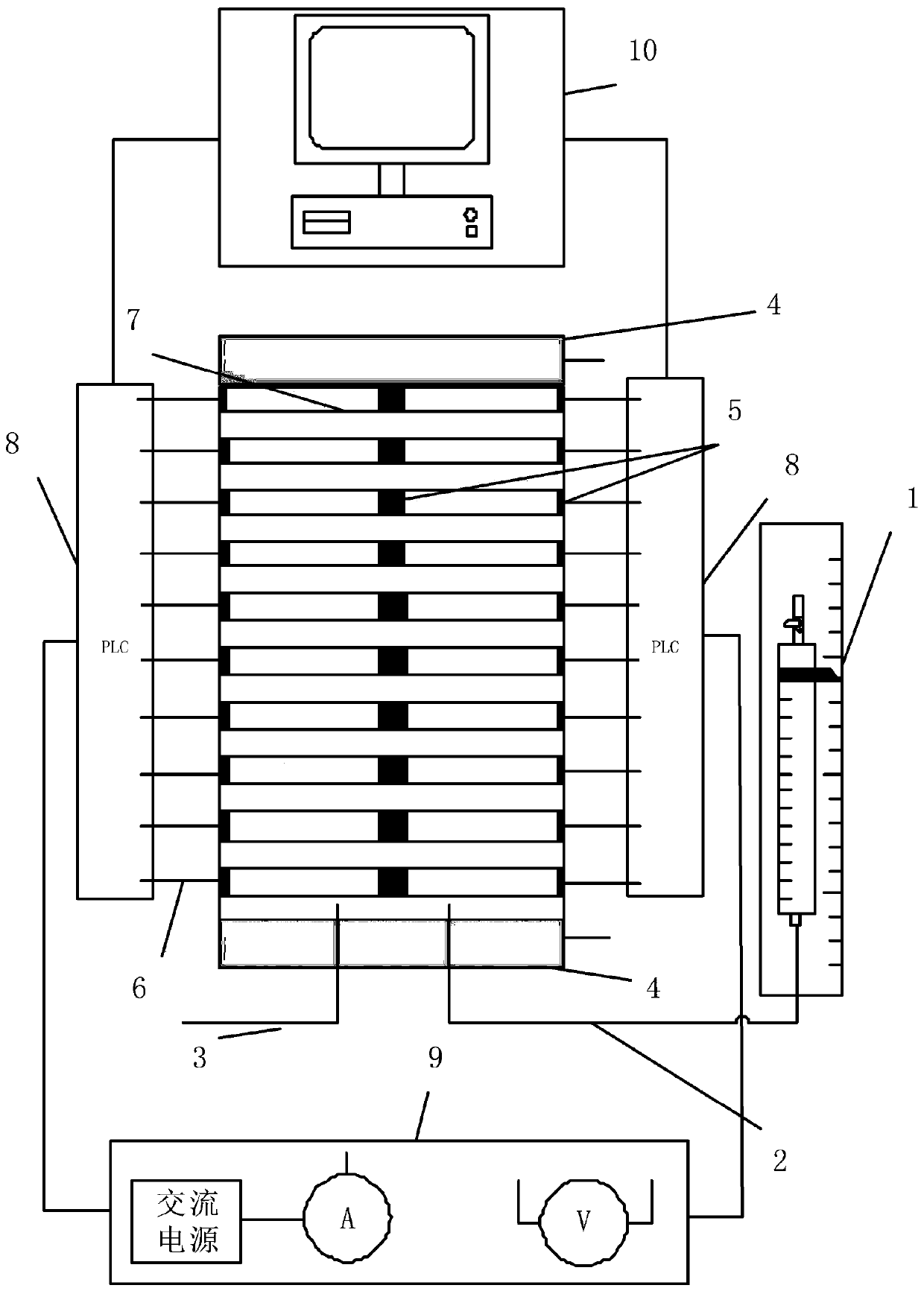 Nondestructive measurement device based on frozen soil water migration rule, and measurement method thereof