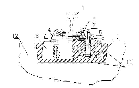 Construction technology of short sleeper vibration attenuation fastener with improved structure replacing elasticity short sleeper