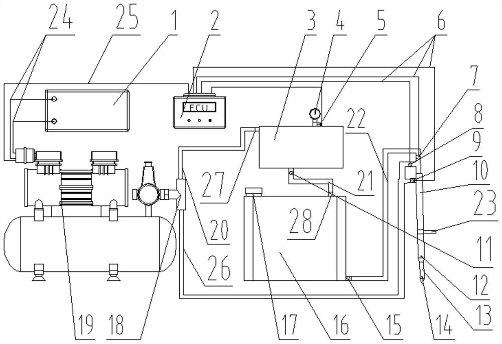 A pneumatic fertilizer injection system