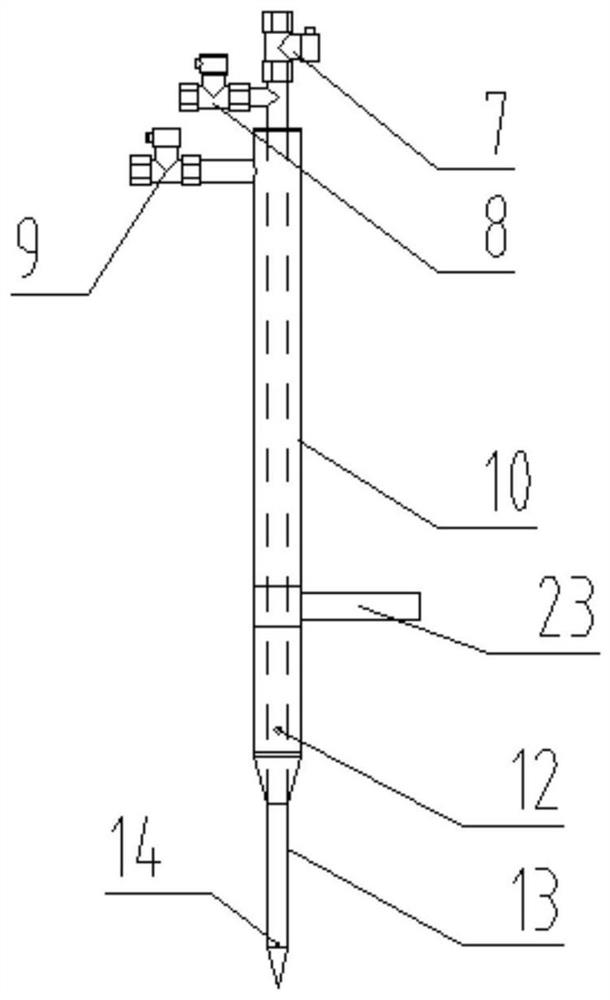 A pneumatic fertilizer injection system