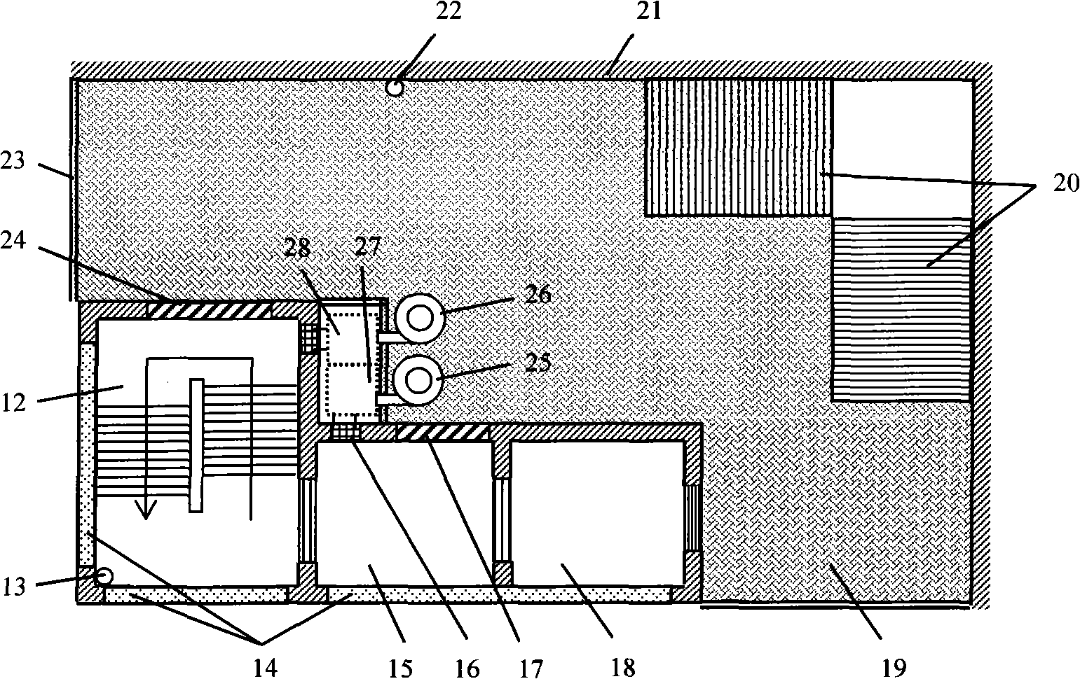 Stairwell fire simulation experimental apparatus of super high-rise buildings