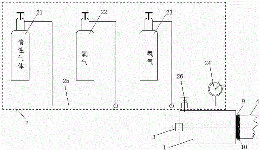 Two-stage light gas gun driven through hydrogen energy