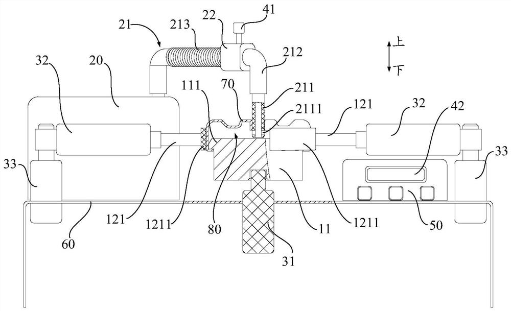 Air tightness testing device for seals