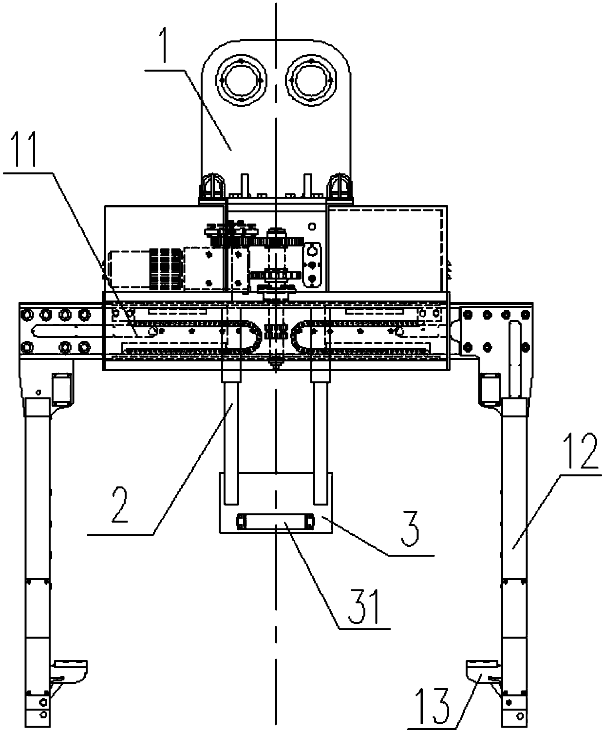 Steel coil clamp rolled core positioning device and centering positioning method