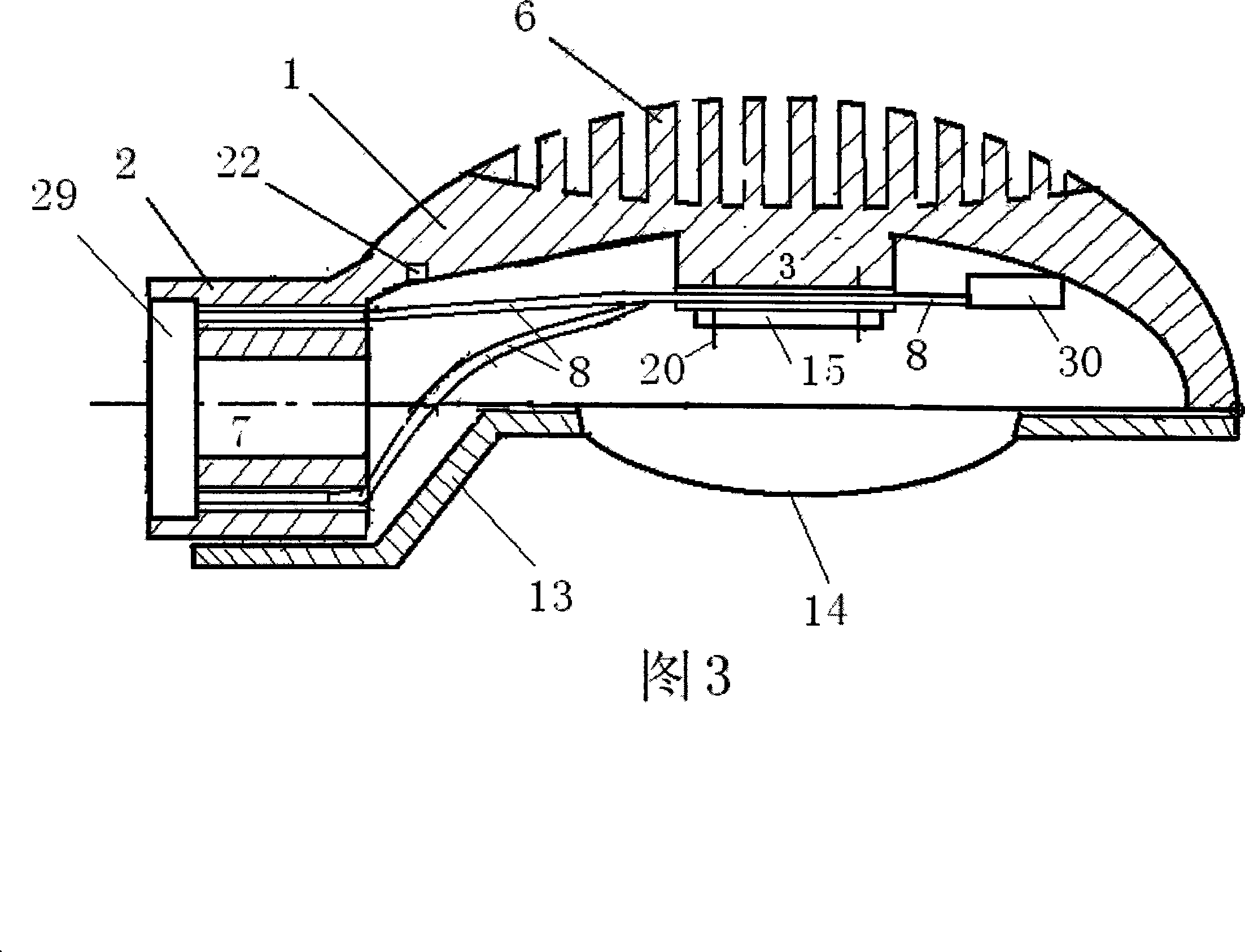 Large power solid-state illumination street light fitting