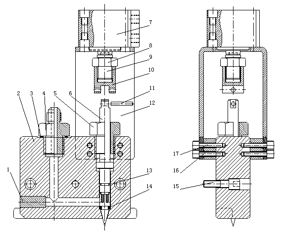 Simple and reliable water injection device for water-assisted injection molding