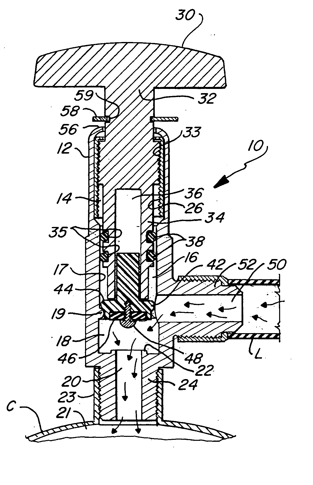 Non-refillable valve