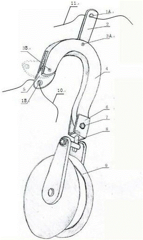 Tool of suspending insulated flexible ladder on live wires