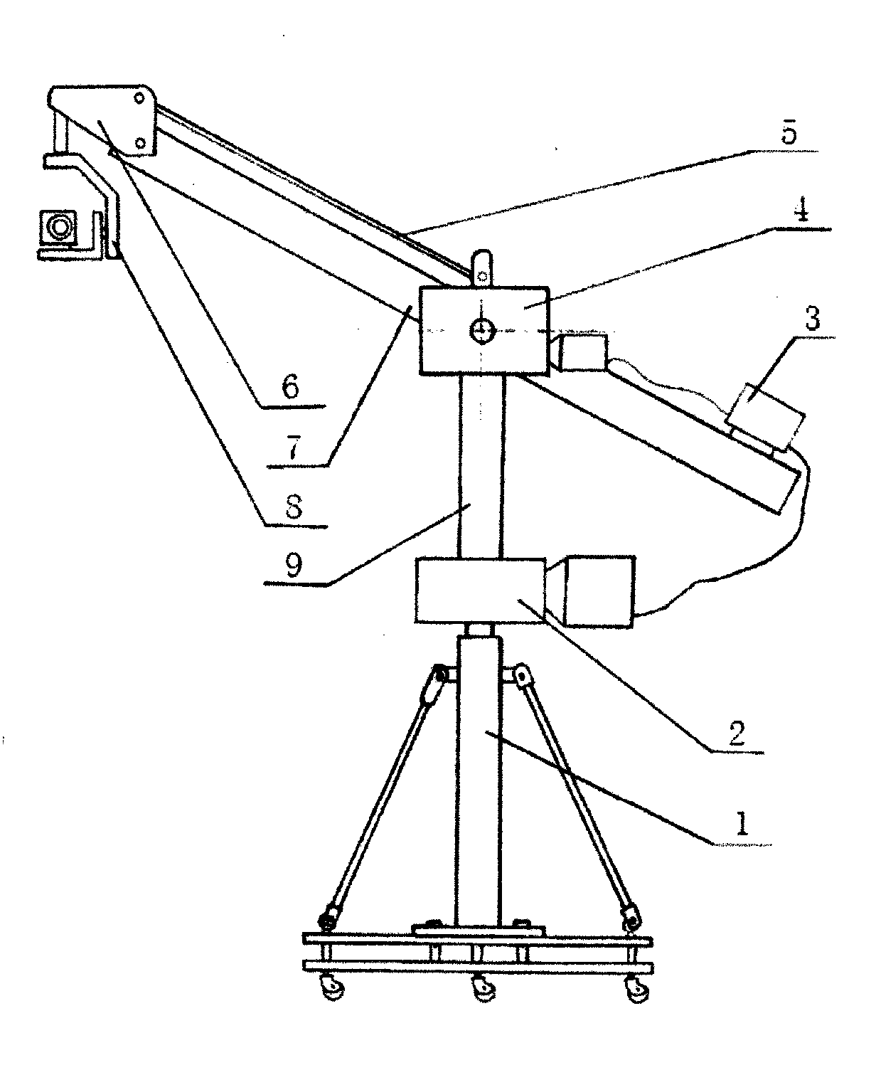 Electric camera shooting rocker arm device