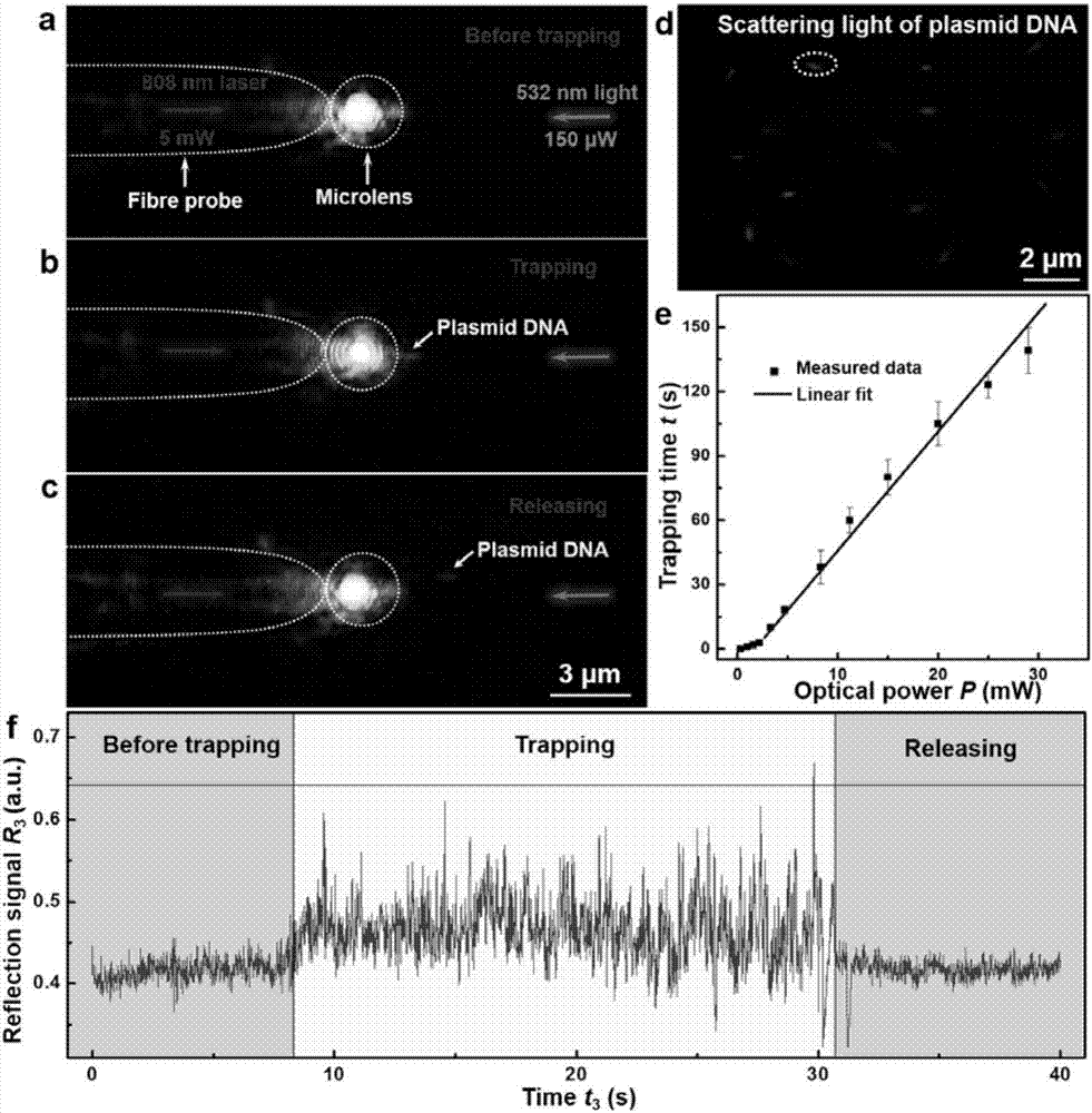 Nanometer optical tweezers device and method for accurately controlling nanoparticles and biomolecules