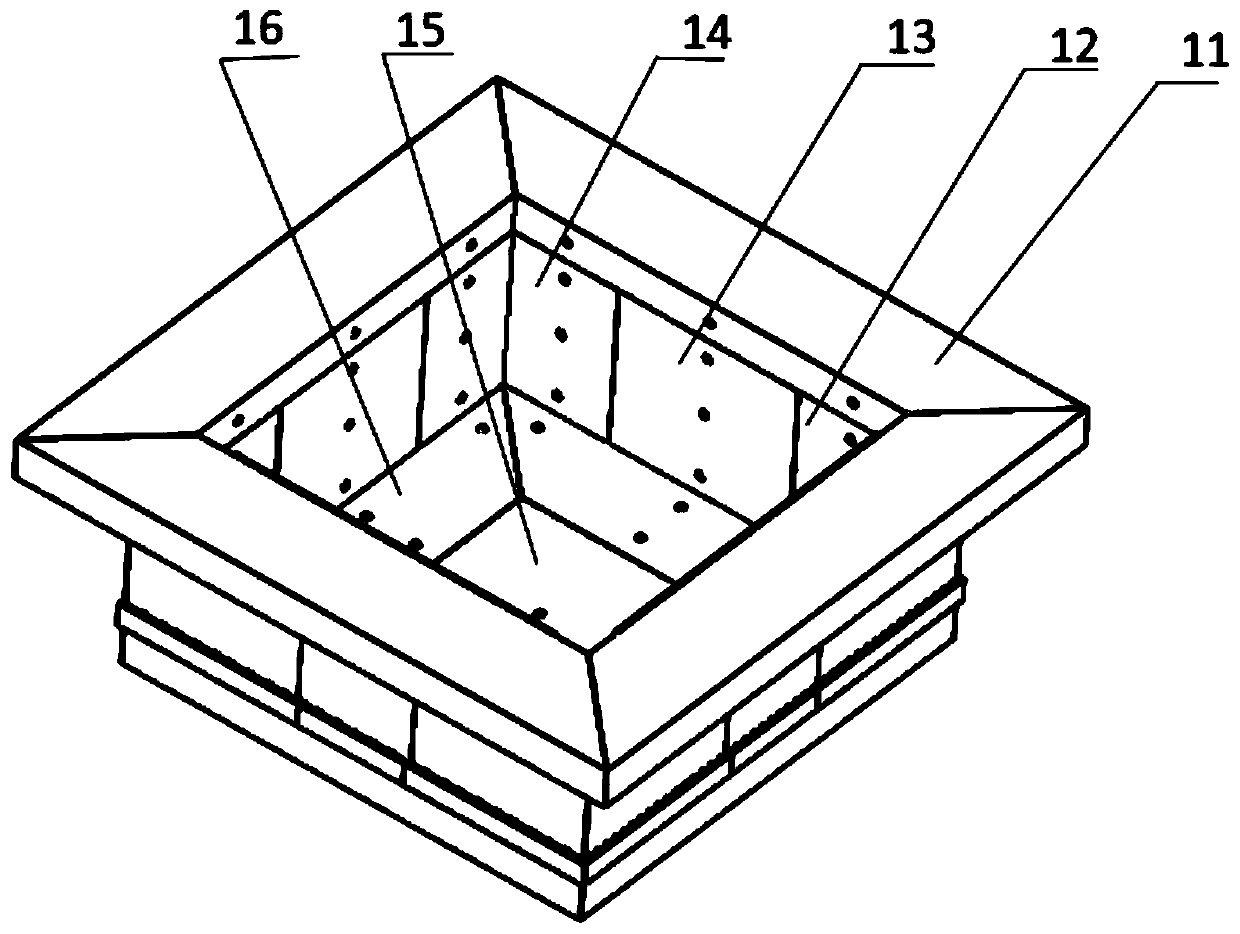 Laying forming mold for resin-matrix composite battery case of new-energy automobile