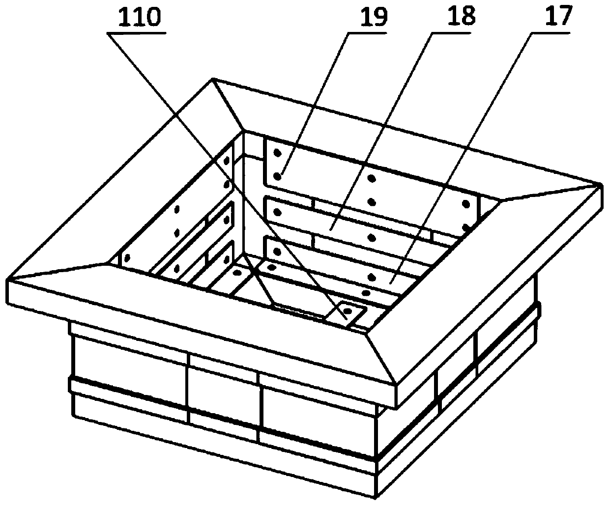 Laying forming mold for resin-matrix composite battery case of new-energy automobile