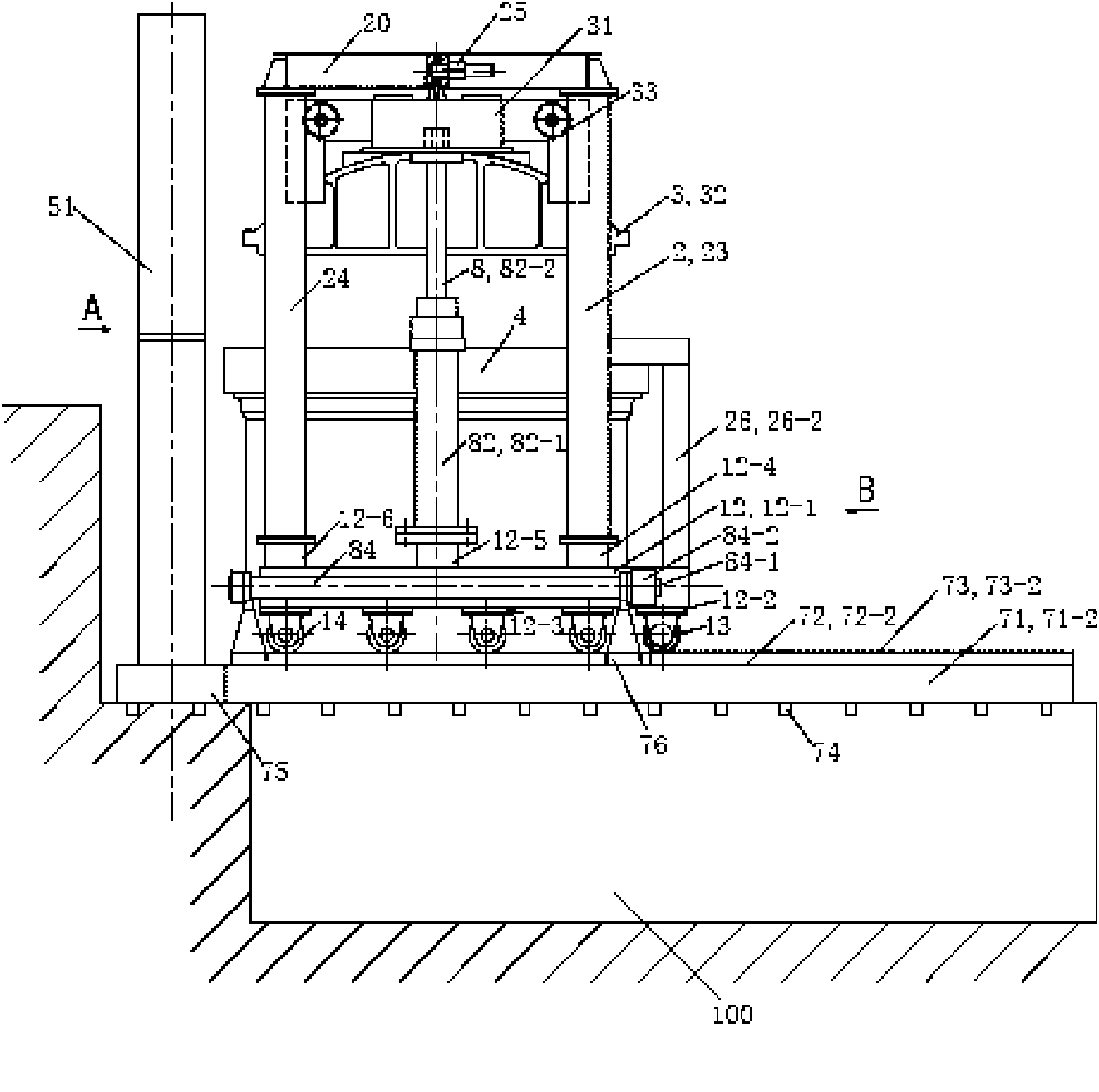 Translational vulcanizer