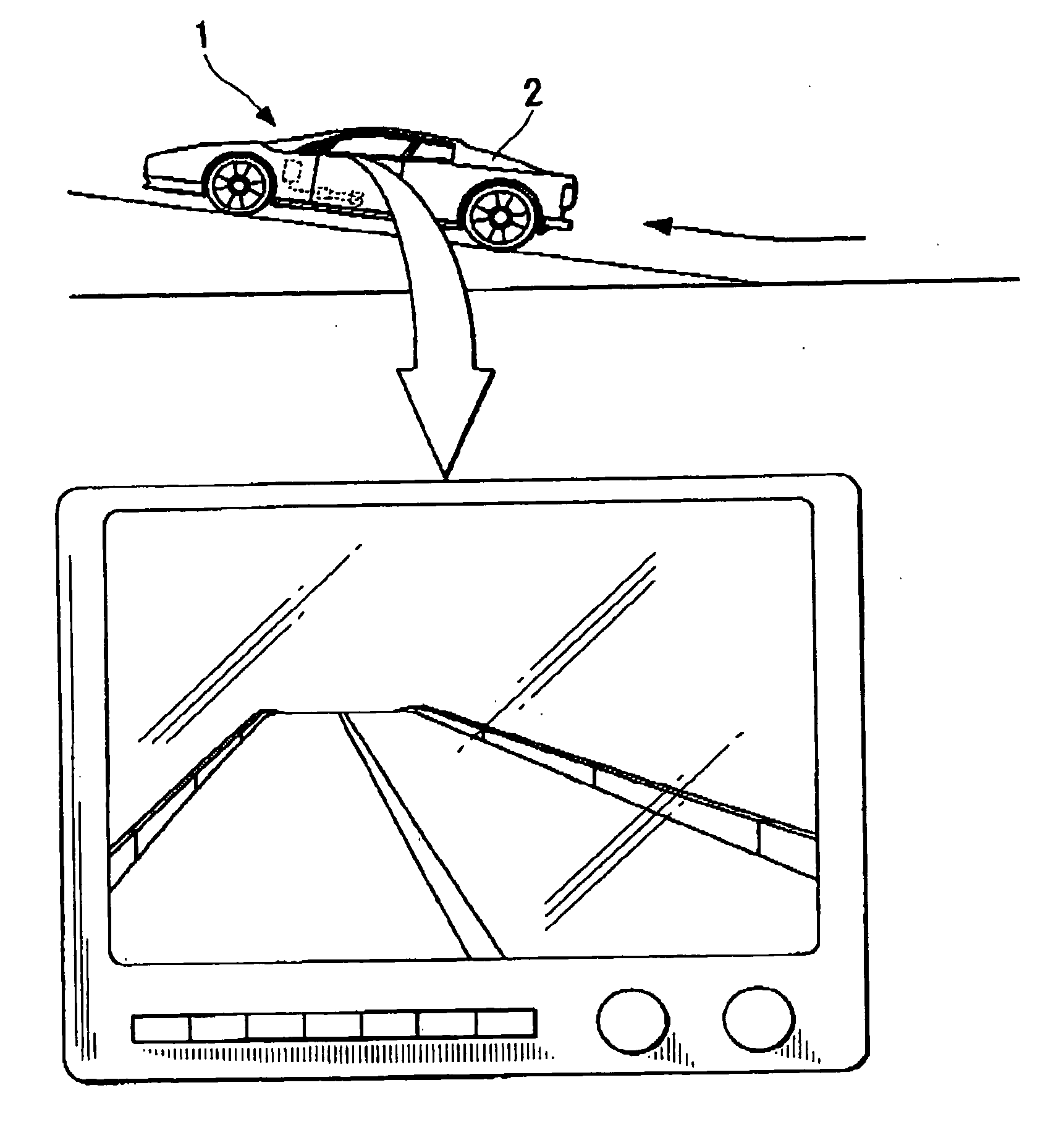 Device for detecting slope of vehicle or the like