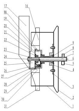 Same-speed air cavity rolling type bunch planting device