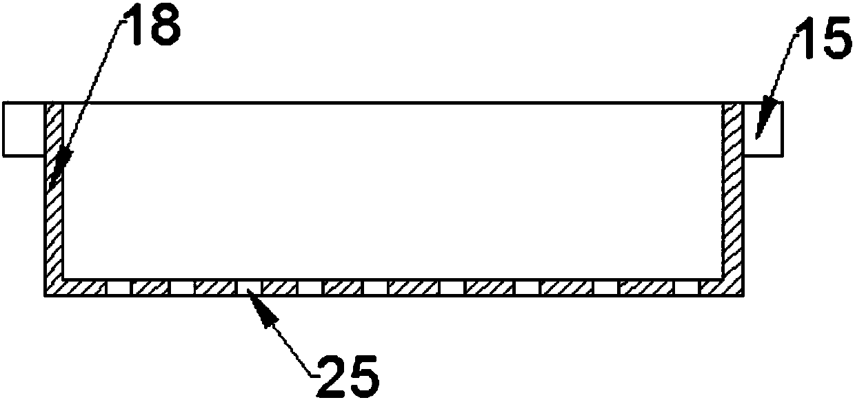 De-ironing device for dust extraction type chemical material