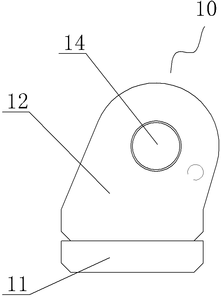 Weld holder of mast oil cylinder installation base of forklift