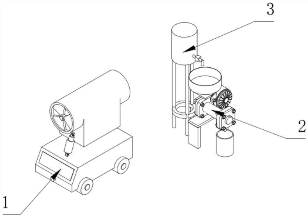 Efficient dust removal device for building construction protection