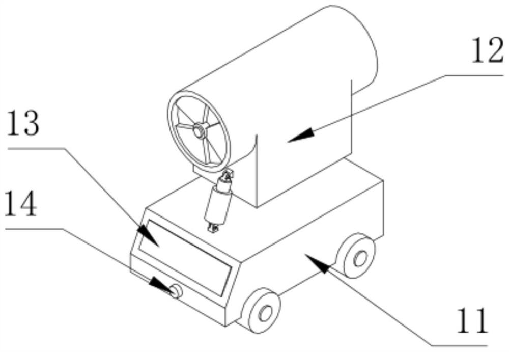 Efficient dust removal device for building construction protection