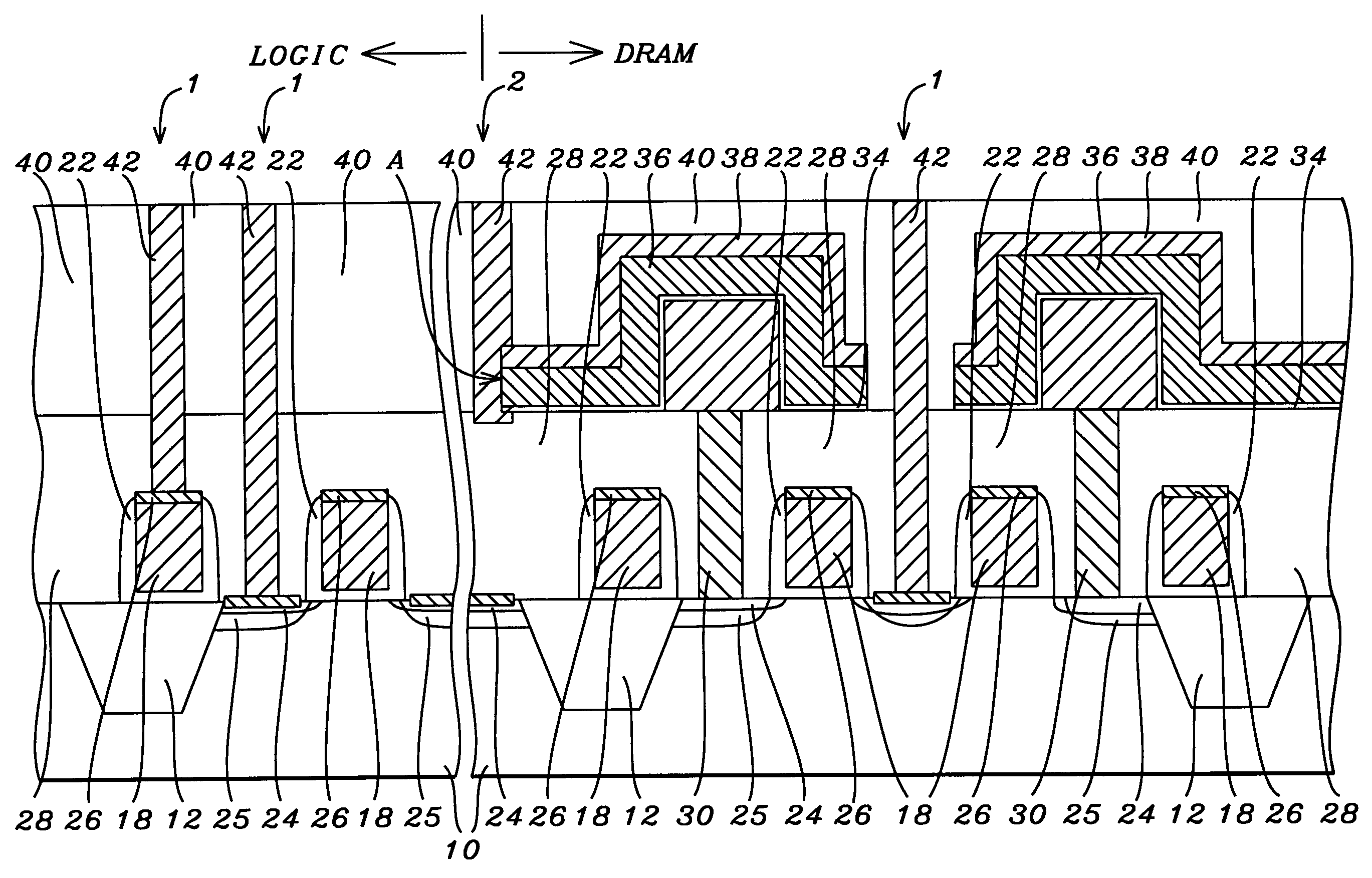 Structure for reducing leakage currents and high contact resistance for embedded memory and method for making same