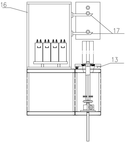 A thick-walled stainless steel tube vertical induction heating equipment