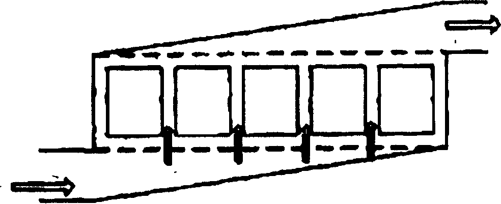 Radiating structure of power battery for hybrid power automobile